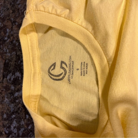 Cheer Vibes Yellow T Shirt Adult Womens Small Cheerleading.com - Picture 6 of 7